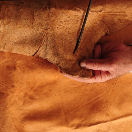 Leather pyrography
