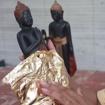 Gilded Buddha images