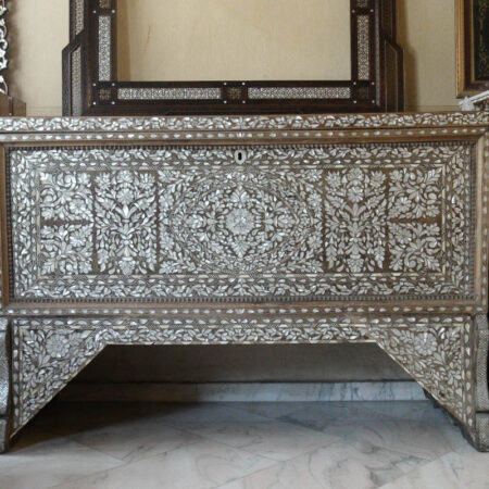 Damascus mother of pearl inlay