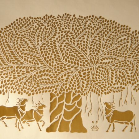 Sanjhi (hand-cut stencils for patterning)